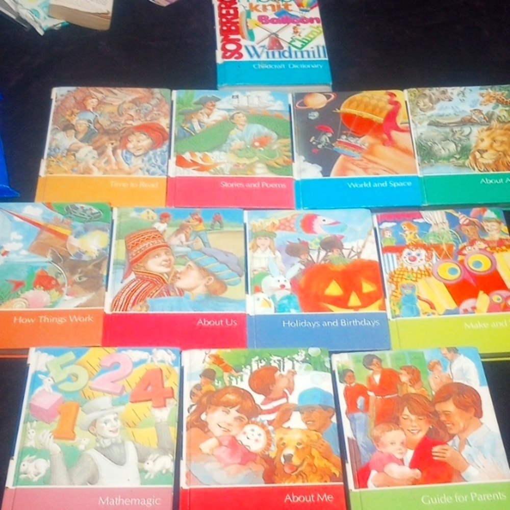 Childcraft dictionary and learning books not a complete set